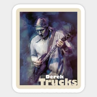 Derek Trucks Blues Guitar Player Sticker